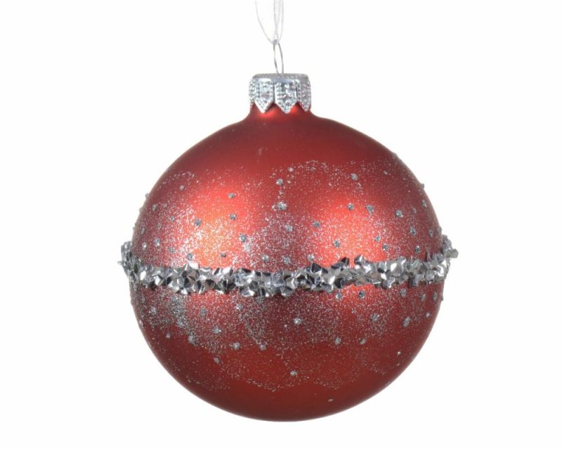 Christmas Tree Décor |  Christmas Glass Ornament Red Christmas Décor Christmas Tree Décor