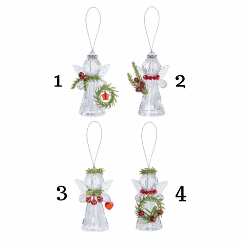 Christmas Tree Décor |  3"H Teeny Mistletoe Angel Ornament Christmas Décor Christmas Tree Décor