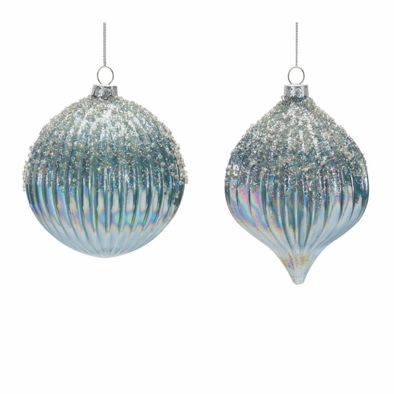 Christmas Tree Décor |  4.75"H Or 5.5"H Silver Illumination Glass Ornament (Sold Individually) Christmas Décor Christmas Tree Décor