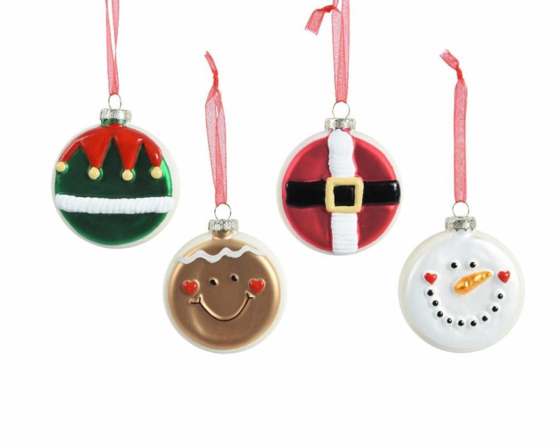 Christmas Tree Décor |  Glass Disk Ornaments ( 4 Styles Available) (Sold Individually) Christmas Décor Christmas Tree Décor