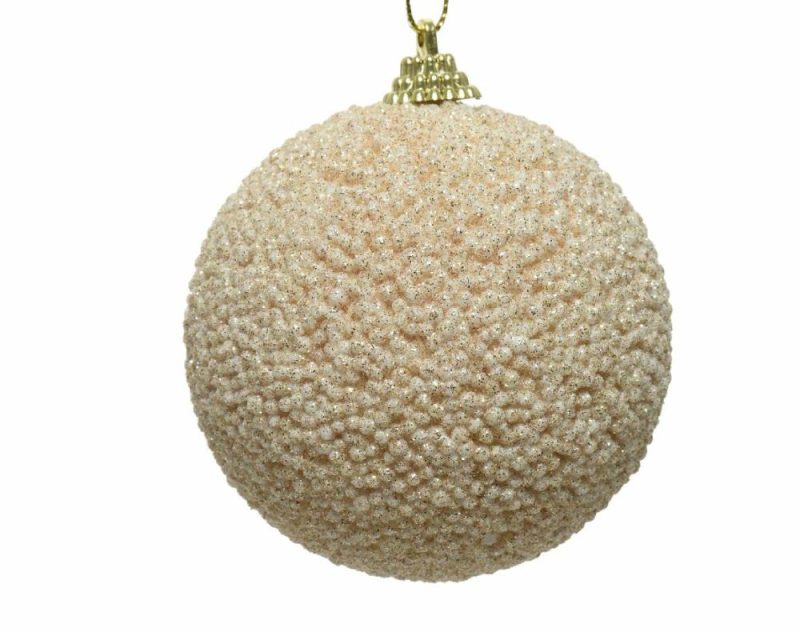 Christmas Tree Décor |  Glittered Foam Ornament With Beads 10Cm Diamter Christmas Décor Christmas Tree Décor