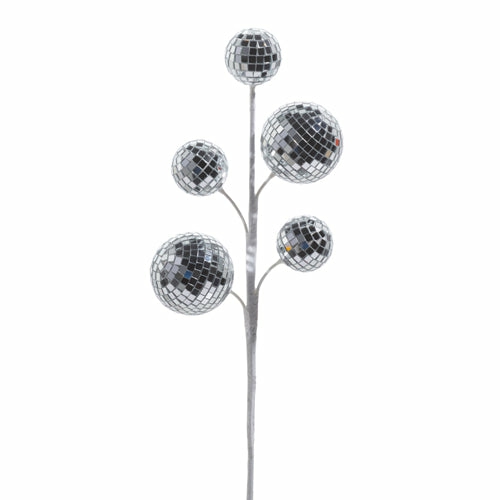 Christmas Tree Décor |  16" Silver Disco Ball Spray Christmas Décor Christmas Tree Décor