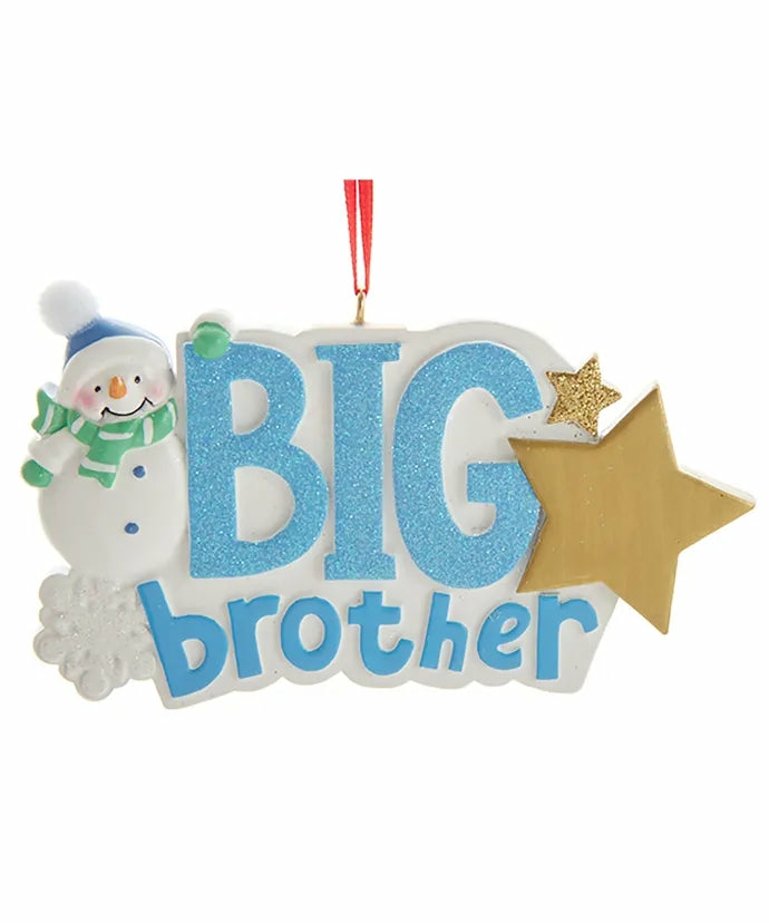 Christmas Tree Décor |  2.25" Big Brother Or Big Sister Snowman Ornament (Sold Individually) Christmas Décor Big Sister