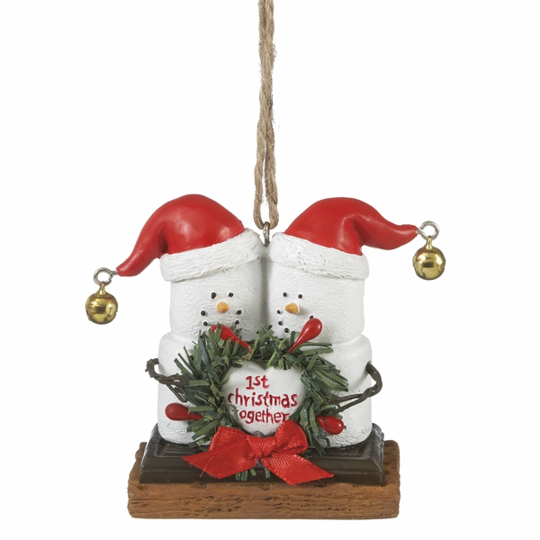 Christmas Tree Décor |  2.5"H S’Mores "1St Christmas Together" Ornament Christmas Décor Christmas Tree Décor