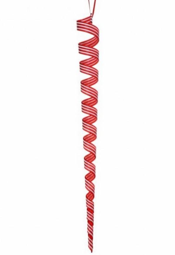 Christmas Tree Décor |  24" Acrylic Peppermint Ribbon Icicle Ornament Christmas Décor Christmas Tree Décor