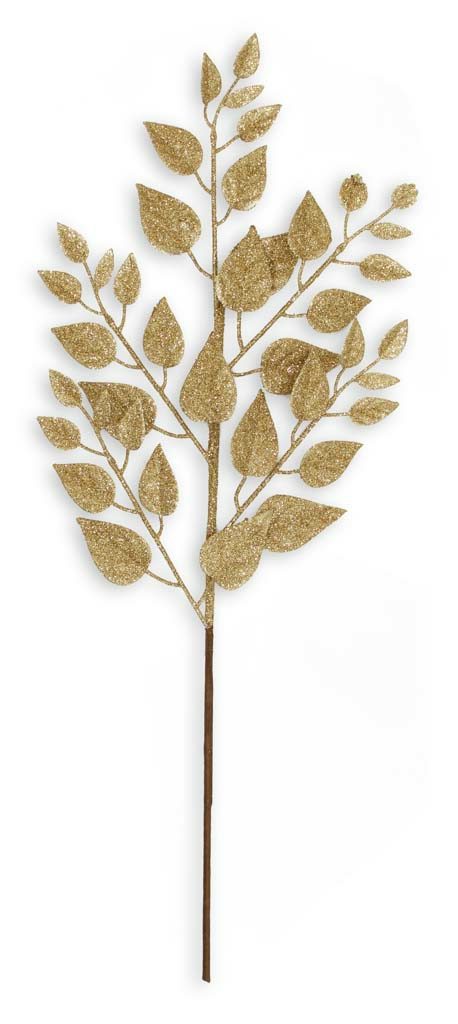 Christmas Tree Décor |  25" Glittered Magnolia Leaf Spray Christmas Décor Christmas Tree Décor