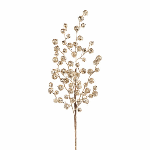 Christmas Tree Décor |  28" Champagne Iced Berry Spray Christmas Décor Christmas Tree Décor