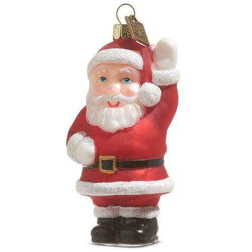 Christmas Tree Décor |  3.5" Waving Santa Blow Mold Ornament Christmas Décor Christmas Tree Décor