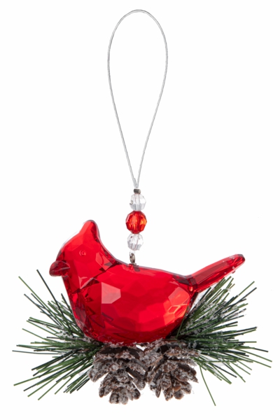 Christmas Tree Décor |  3.5" Winter Pine Cardinal Christmas Décor Christmas Tree Décor