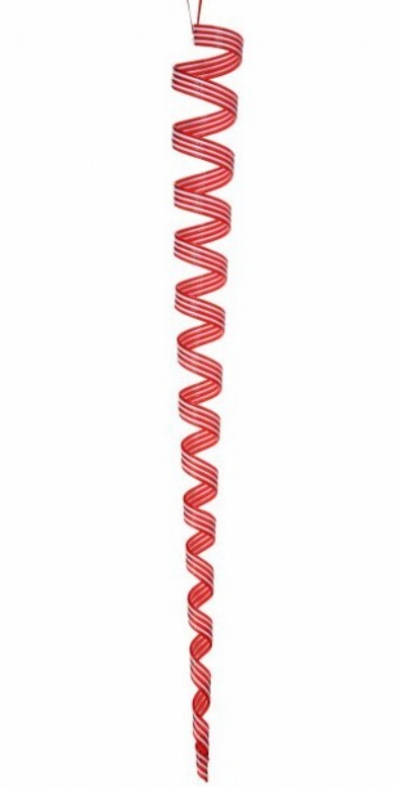 Christmas Tree Décor |  36" Acrylic Peppermint Ribbon Icicle Ornament Christmas Décor Christmas Tree Décor