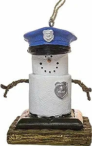 Christmas Tree Décor |  3"H S’Mores Policeman Resin Ornament Christmas Décor Christmas Tree Décor