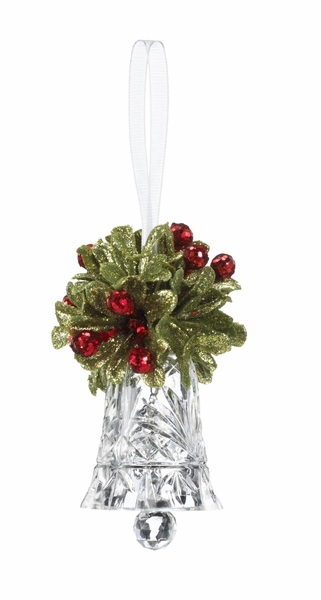 Christmas Tree Décor |  3"H Teeny Mistletoe Krystal Bell Ornament Christmas Décor Christmas Tree Décor