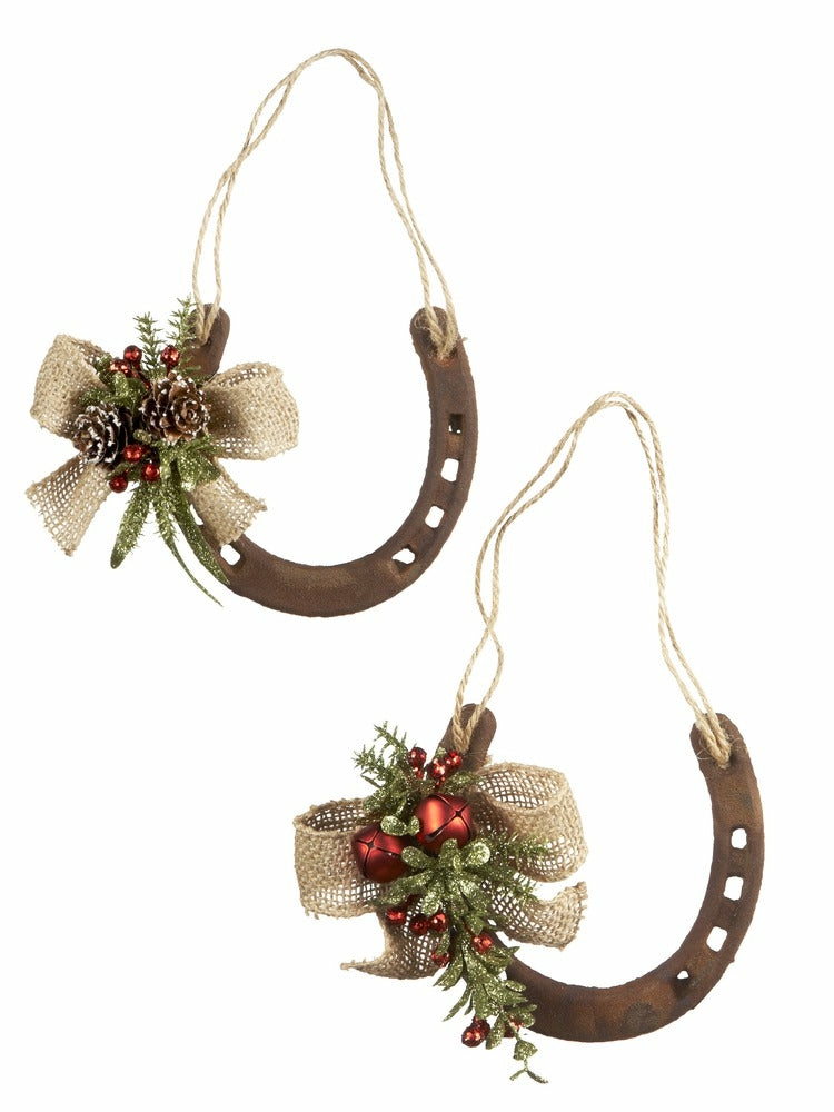 Christmas Tree Décor |  4.5" Farmhouse Horseshoe Ornament (Sold Individually) Christmas Décor Christmas Tree Décor