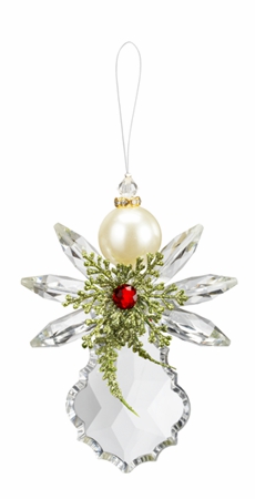 Christmas Tree Décor |  4.5" Krystal Pearl Angel Ornament Christmas Décor Christmas Tree Décor