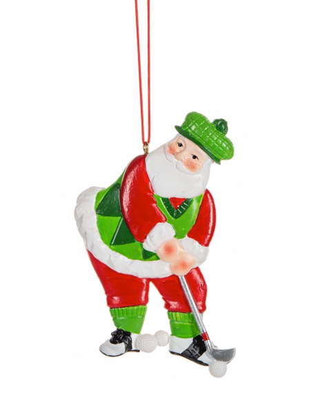 Christmas Tree Décor |  4" Golf Santa Ornament Christmas Décor Christmas Tree Décor