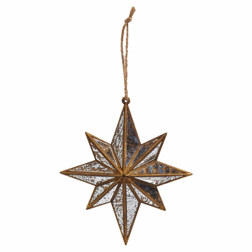 Christmas Tree Décor |  5.5" Distressed Mirrored Star Ornament Christmas Décor Christmas Tree Décor