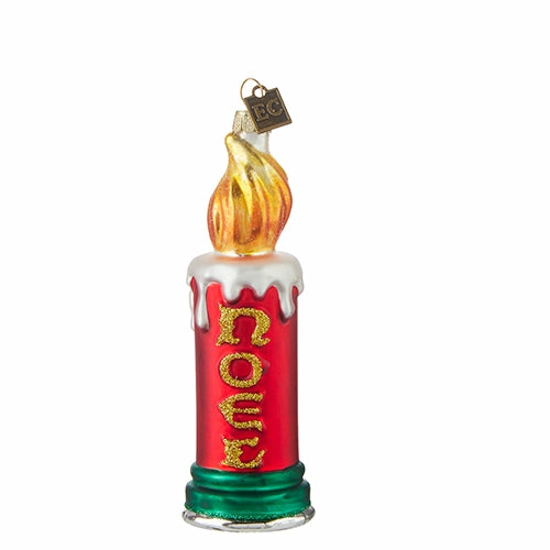 Christmas Tree Décor |  5.5" Noel Candle Glass Ornament Christmas Décor Christmas Tree Décor