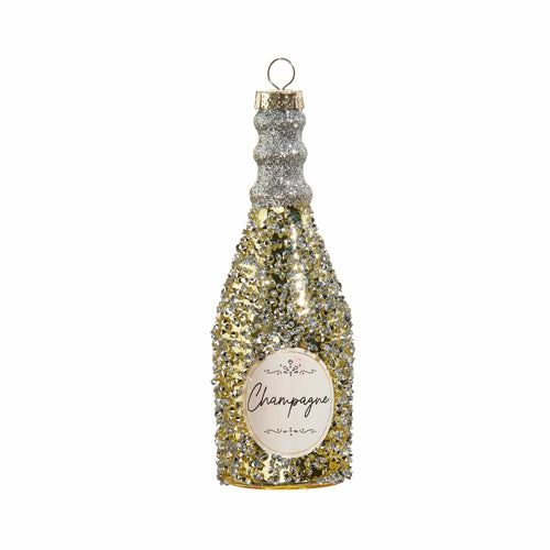 Christmas Tree Décor |  5" Glittered Champagne Bottle Ornament Christmas Décor Christmas Tree Décor