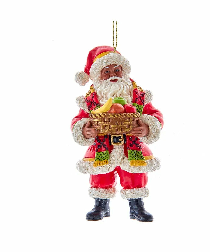 Christmas Tree Décor |  5" Resin Kwanza Santa Ornament Christmas Décor Christmas Tree Décor