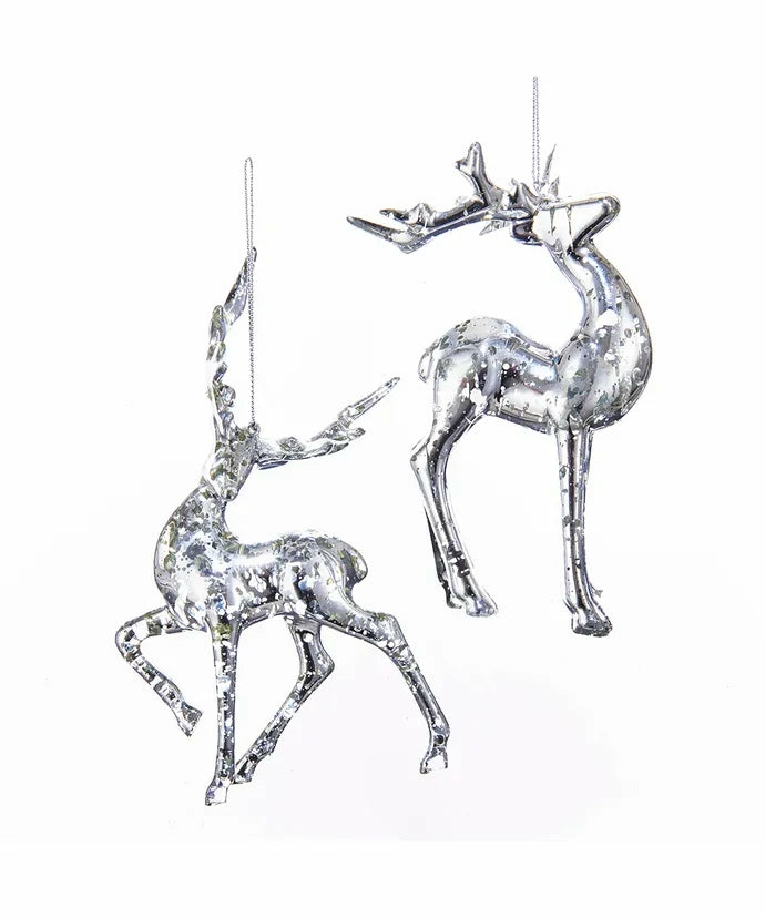 Christmas Tree Décor |  6" Plastic Silver Deer Ornament Christmas Décor Christmas Tree Décor