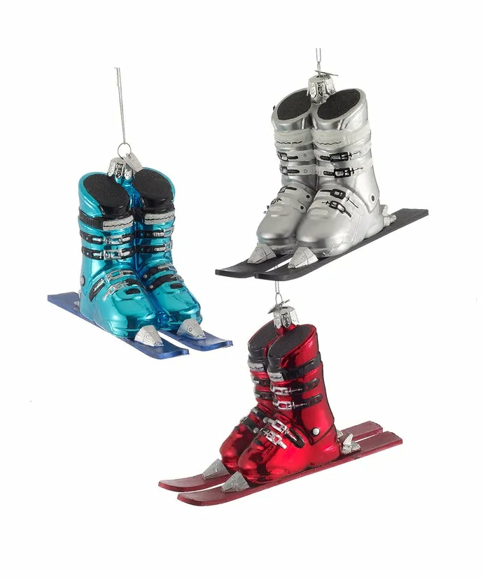 Christmas Tree Décor |  6" Ski Boots Ornament (Sold Individually) Christmas Décor Christmas Tree Décor