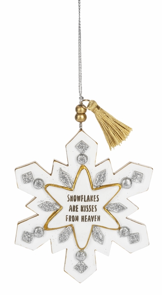 Christmas Tree Décor |  6"H Snowflake Ornament – Snowflakes Are Kisses From Heaven Christmas Décor Christmas Tree Décor