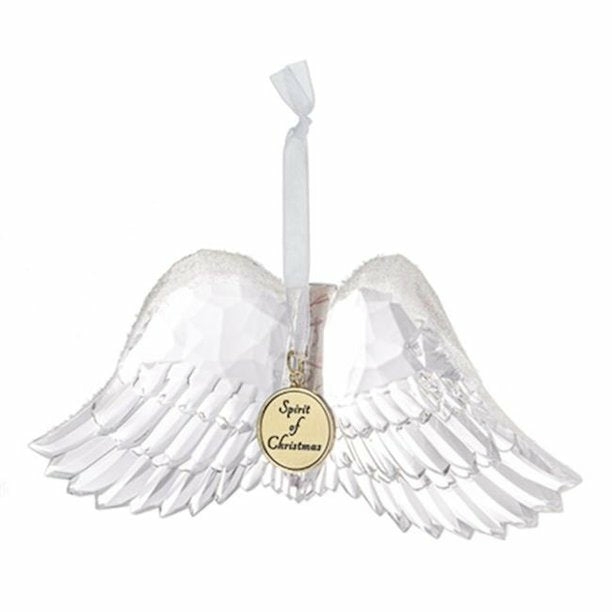 Christmas Tree Décor |  7" Acrylic "Spirit Of Christmas" Angel Wings Ornament Christmas Décor Christmas Tree Décor