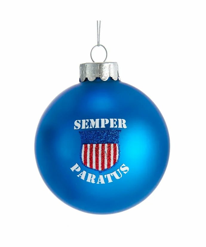 Christmas Tree Décor |  80Mm Coast Guard Glass Ornament Christmas Décor Christmas Tree Décor