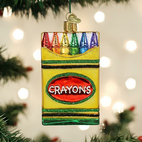 Christmas Tree Décor |  Box Of Crayons Glass Ornament Christmas Décor Christmas Tree Décor