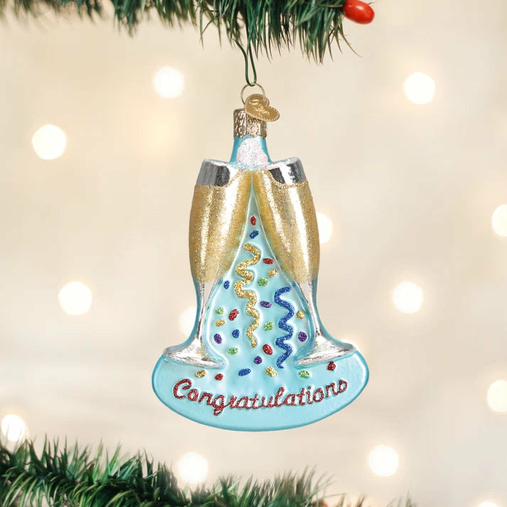 Christmas Tree Décor |  Champagne Toast Ornament Christmas Décor Christmas Tree Décor