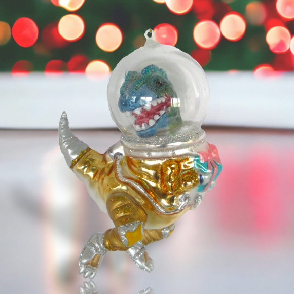 Christmas Tree Décor |  Dinosaur In Space Suit Glass Ornament Christmas Décor Christmas Tree Décor