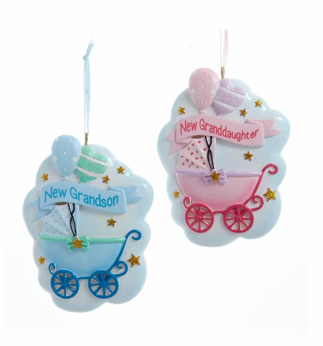 Christmas Tree Décor |  Grandson And Granddaughter Baby Stroller Ornaments (Sold Individually) Christmas Décor Christmas Tree Décor