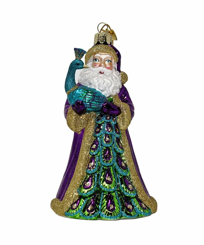 Christmas Tree Décor |  Noble Gems™ Peacock Santa Ornament Christmas Décor Christmas Tree Décor