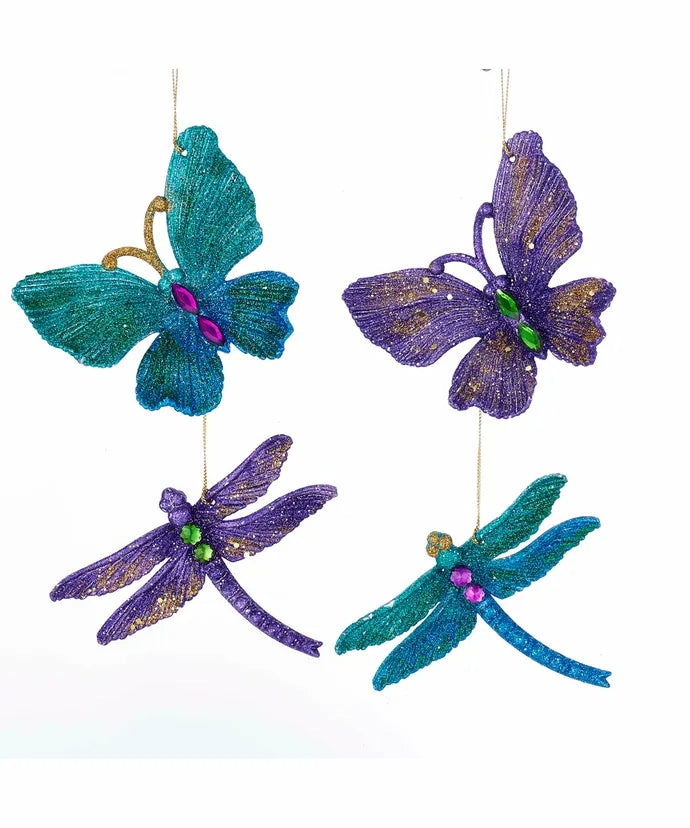 Christmas Tree Décor |  Peacock Glitter Butterfly And Dragonfly Ornaments (4 Styles – Sold Individually) Christmas Décor Christmas Tree Décor