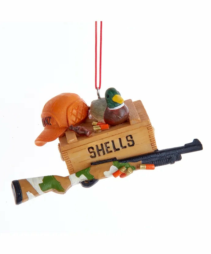 Christmas Tree Décor |  Shotgun Shell Box With Duck Ornament Christmas Décor Christmas Tree Décor