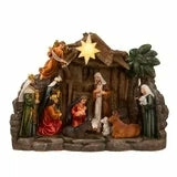 Figurines |  10.4" Battery Operated Light-Up Nativity Christmas Décor Figurines