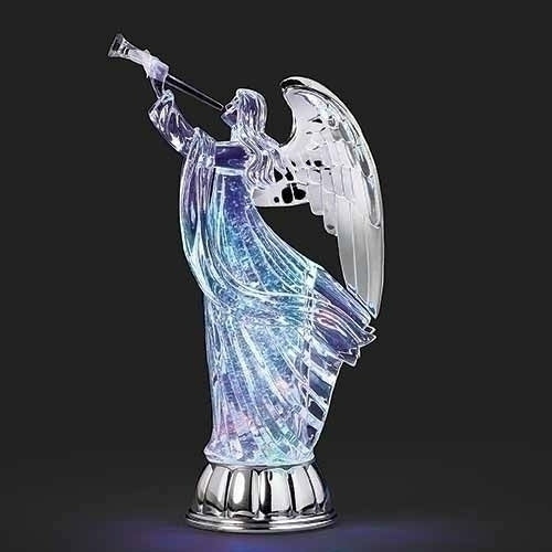 Figurines |  12"H Led Tri-Color Swirl Angel Figurine Christmas Décor Figurines