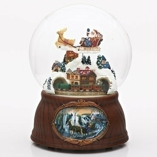 Figurines |  7"H Musical Santa W/Train Water Globe Christmas Décor Figurines