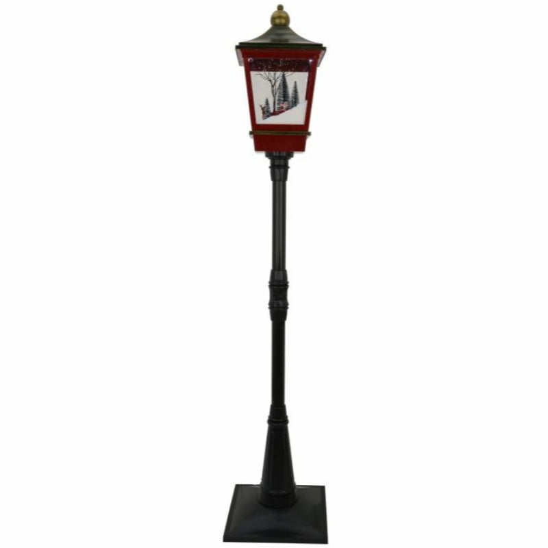 Figurines |  Snowing Santa Lamp Post 72" Christmas Décor Figurines