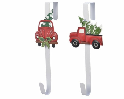 Greenery |  Red Truck Metal Wreath Holder (2 Styles) (Sold Individually) Christmas Décor Greenery