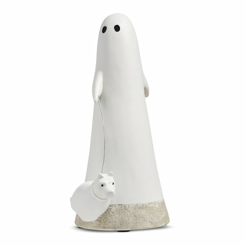 Halloween Décor |  8.5" Ghost With Ghost Dog Fall / Halloween Halloween Décor