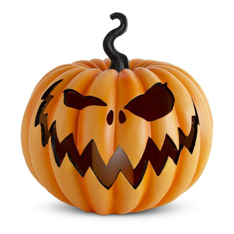 Halloween Décor |  Orange Resin Led Flicker Flame Jack O Lantern, 13" Fall / Halloween Halloween Décor