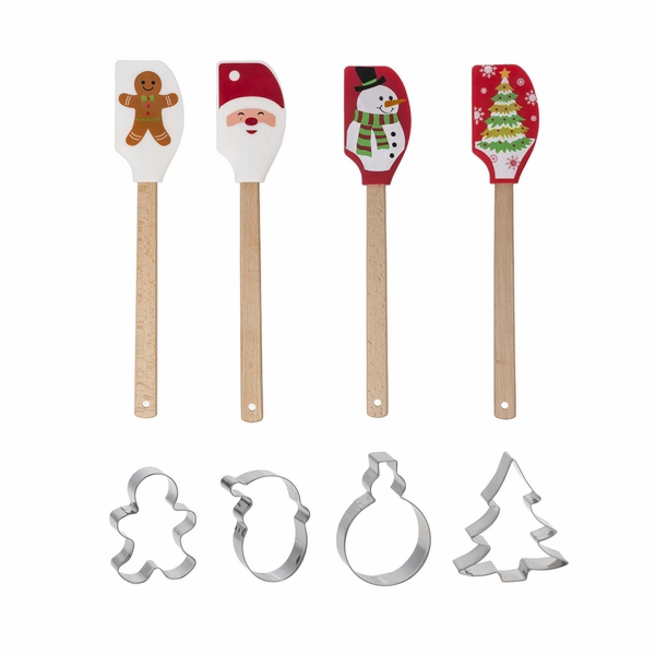 Home Décor |  12.75"L Spatula With Cookie Cutter  (Sold Individually) Christmas Décor Home Décor