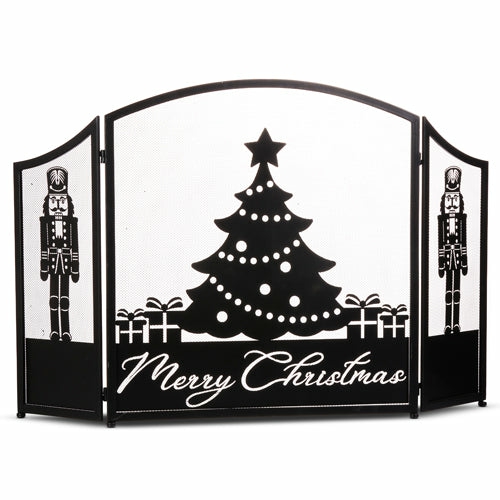 Home Décor |  "Merry Christmas" Fire Screen, 48" Christmas Décor Home Décor