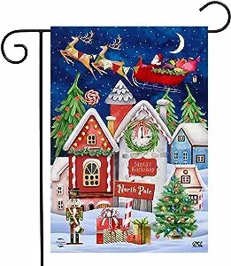 Home Décor |  North Pole Magic Garden Flag (Stand Not Included) Christmas Décor Home Décor