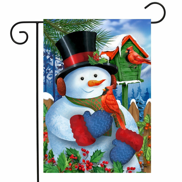 Home Décor |  Snowman And Cardinals Winter Garden Flag (Stand Not Included) Christmas Décor Home Décor