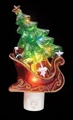 Lights |  6.5" Sleigh Christmas Tree Night Light Christmas Décor Lights