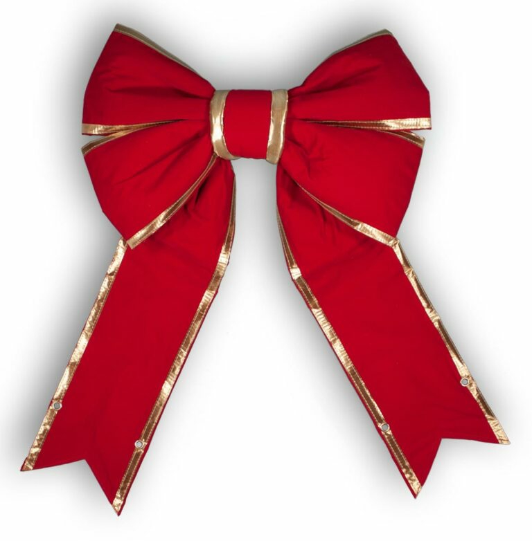 Outdoor Decorations |  18" Or 24" Red Velvet Bow With Gold Edge – Commercial Grade (Sold Individually) Christmas Décor Outdoor Decorations