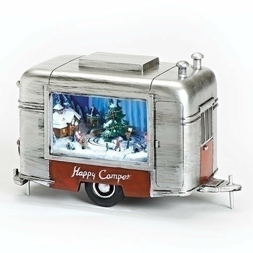 Figurines |  6"H Musical Led Trailer Water Globe Christmas Décor Figurines