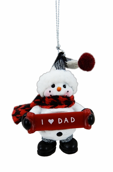 Christmas Tree Décor |  2.5" Snowman Ornament – I (Heart) Dad Christmas Décor Christmas Tree Décor